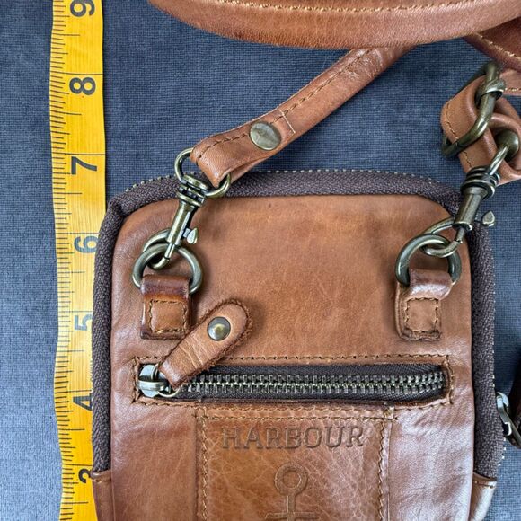 Harbour 2nd Mini Leather Phone Wallet Crossbody Bag – Adjustable Strap - Picture 7 of 14